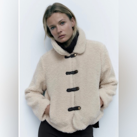 ZARA Cropped Fleece Jacket - Picture 2 of 7